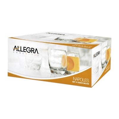 Imagen 2 del producto Set De 6 Vasos de Vidrio Bajos 290ml Napoles