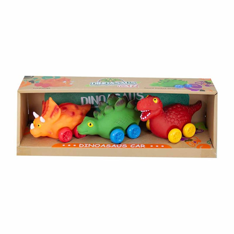 SM - Pack Juguetes Autos de Dinosaurios para Niños SM