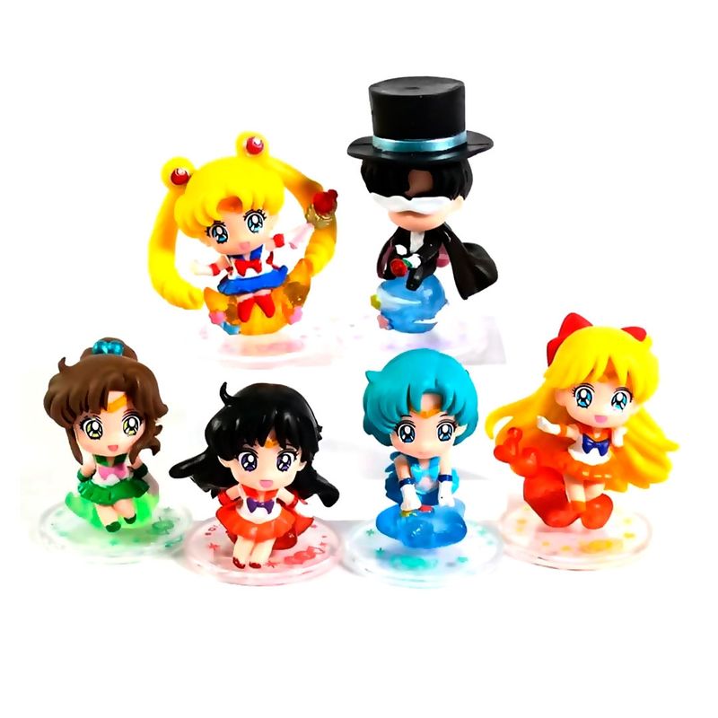 SM - Set 6 Figuras Mini Scouts Tuxedo Mask SM
