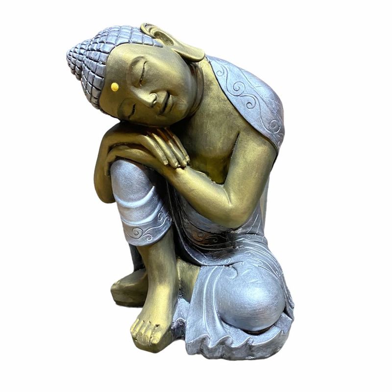 SAT NAM INSPIRES - Figura Buda Durmiente golden / silver 48 cm