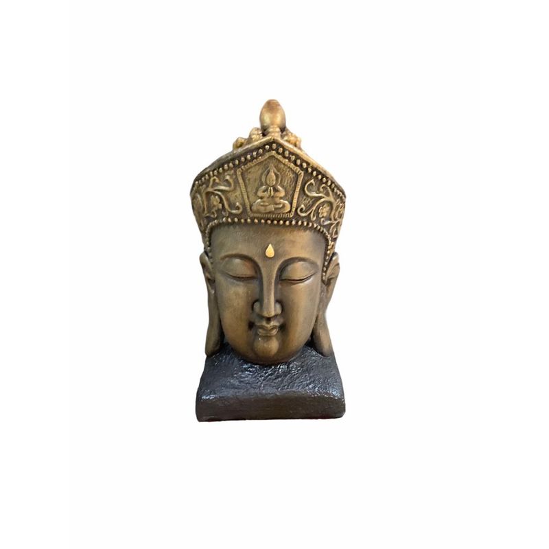 SAT NAM INSPIRES - Cabeza de Buda Decorativa Golden 50 cm