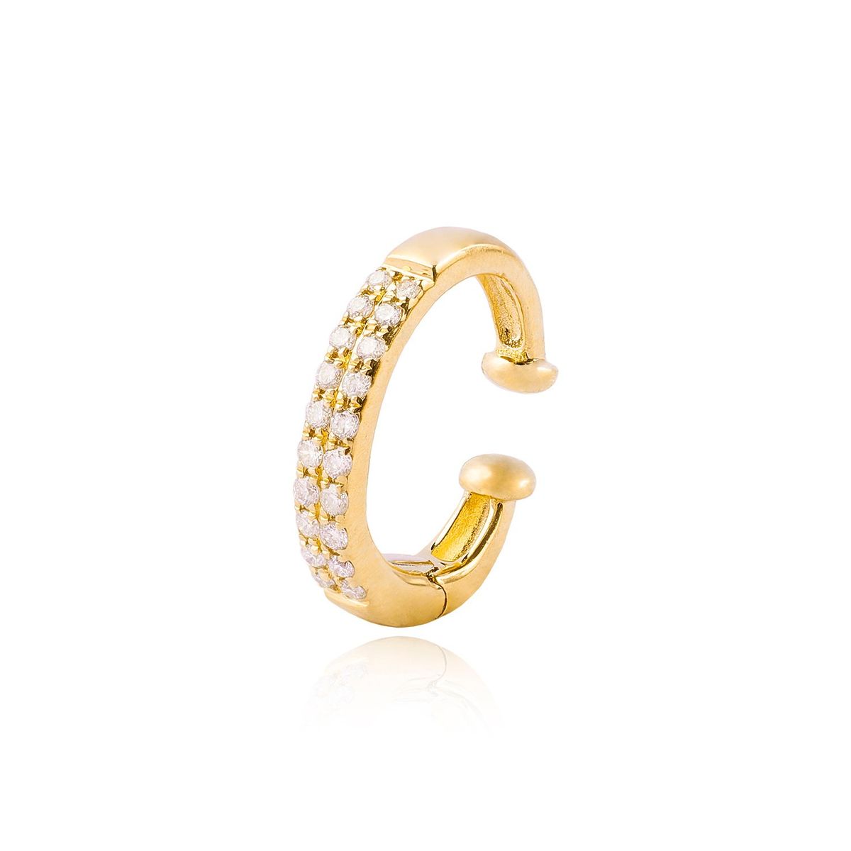 JB JOYAS BARON - Aros de Oro 18kt Diamante 9Pts Total SI/H Corte Brillante