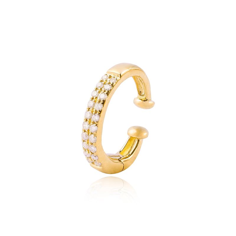 JB JOYAS BARON - Aros de Oro 18kt Diamante 9Pts Total SI/H Corte Brillante