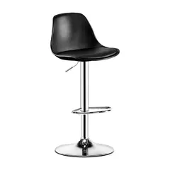 GLOBAL LATIN GROUP - Silla Piso bar Eame de Altura Regulable con Respaldo - Negro
