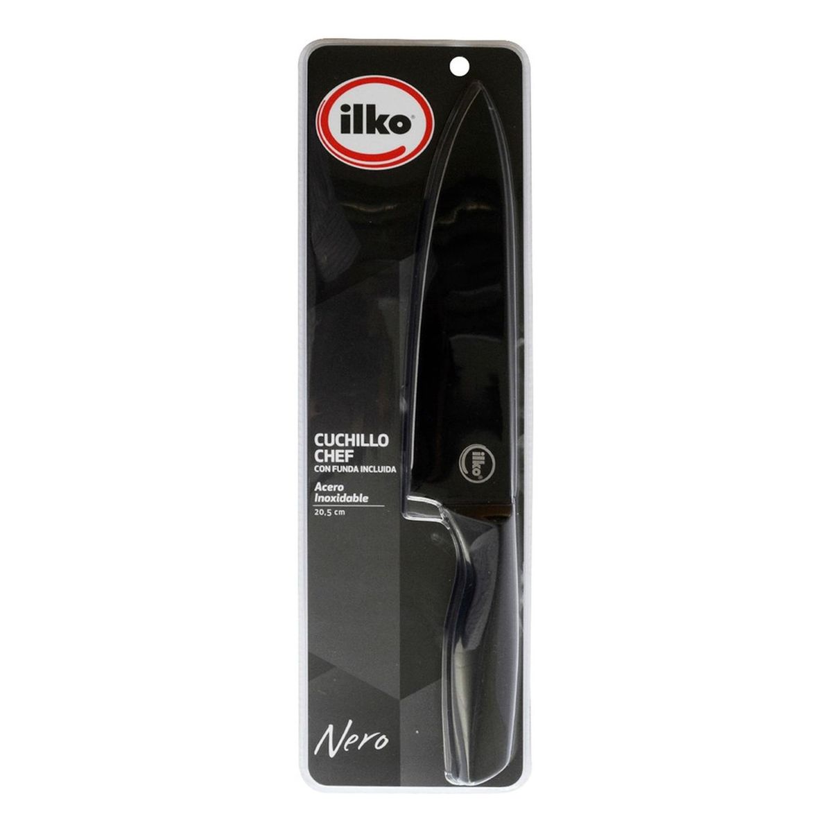 ILKO - Cuchillo Chef 20 Cm Acero Inoxidable Nero Ilko