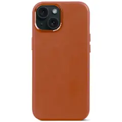 DECODED - Funda cuero Backcover con MagSafe iPhone 15 Café