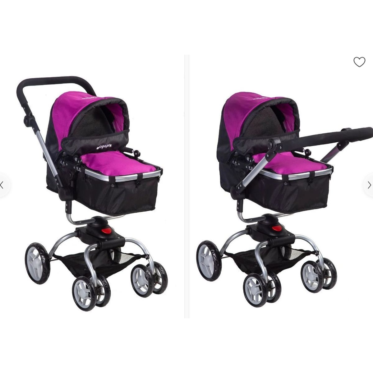 VOYAGE - Coche Muñeca Formato Real Giro 360 Black Fucsia
