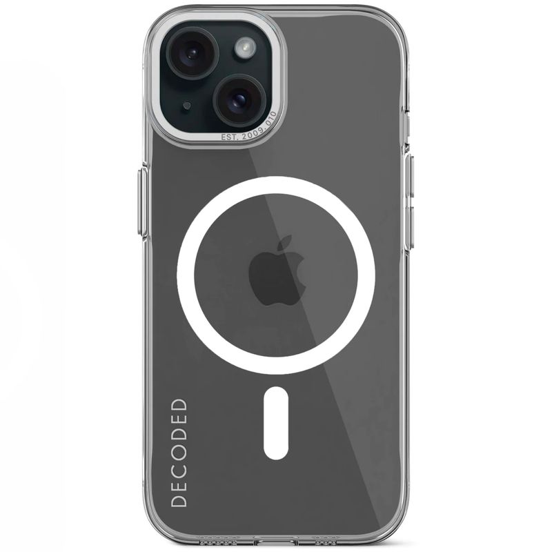 DECODED - Funda reciclada MagSafe iPhone 15 Decoded Transparente