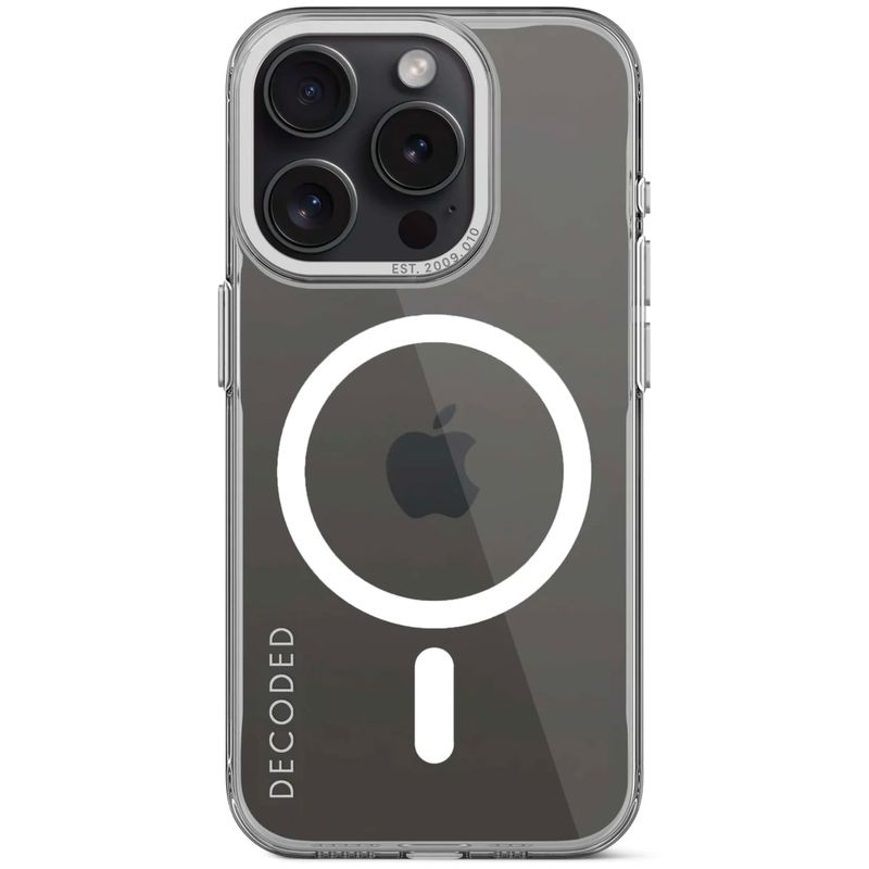 DECODED - Funda reciclada MagSafe iPhone 15 Pro Decoded Transparente