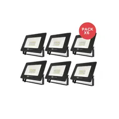 BP - Pack 6 proyectores LED 10W Luz Blanco Neutro