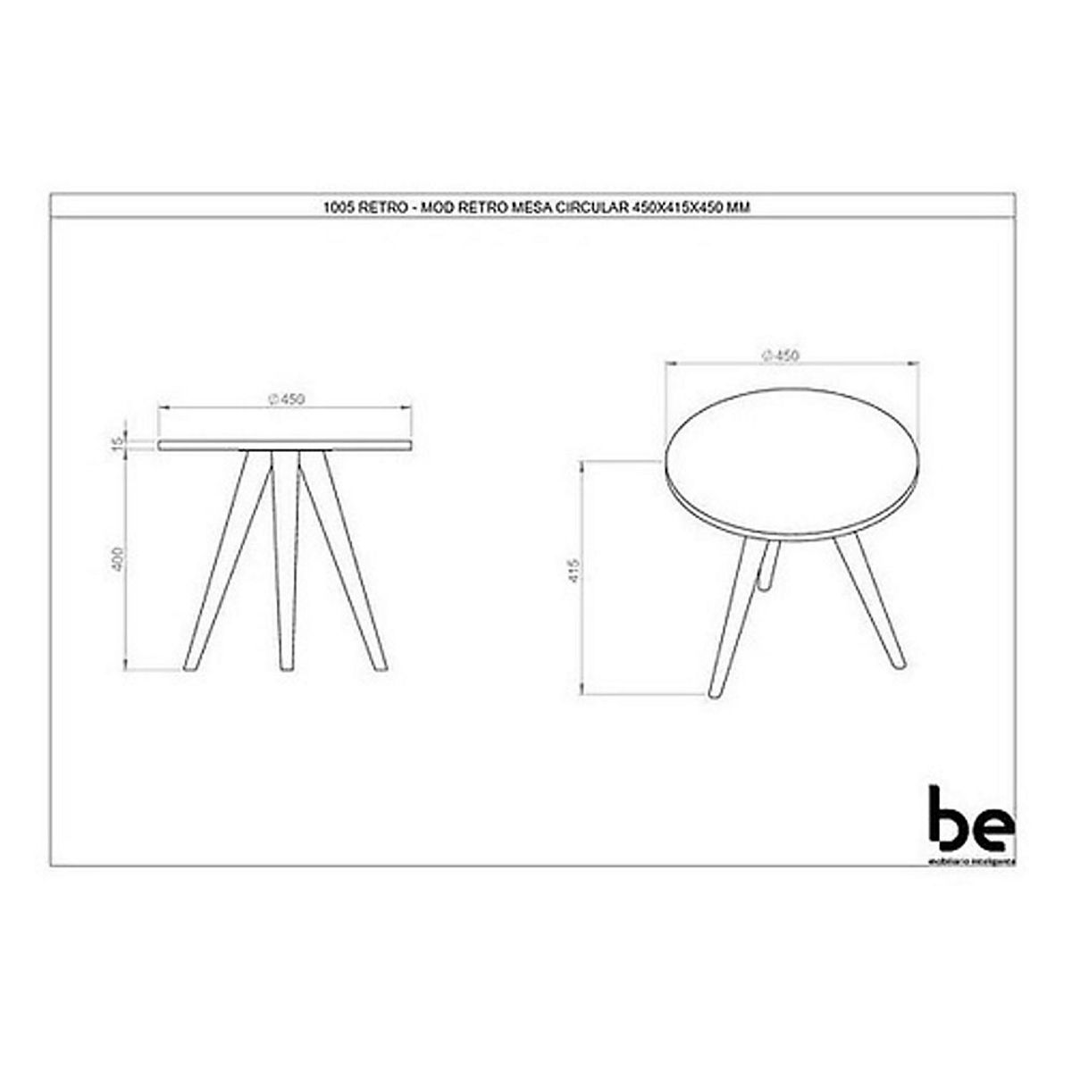 BE DESIGN - MESA LATERAL RETRO 1005 BL BLANCO - BE DESIGN - 1238099