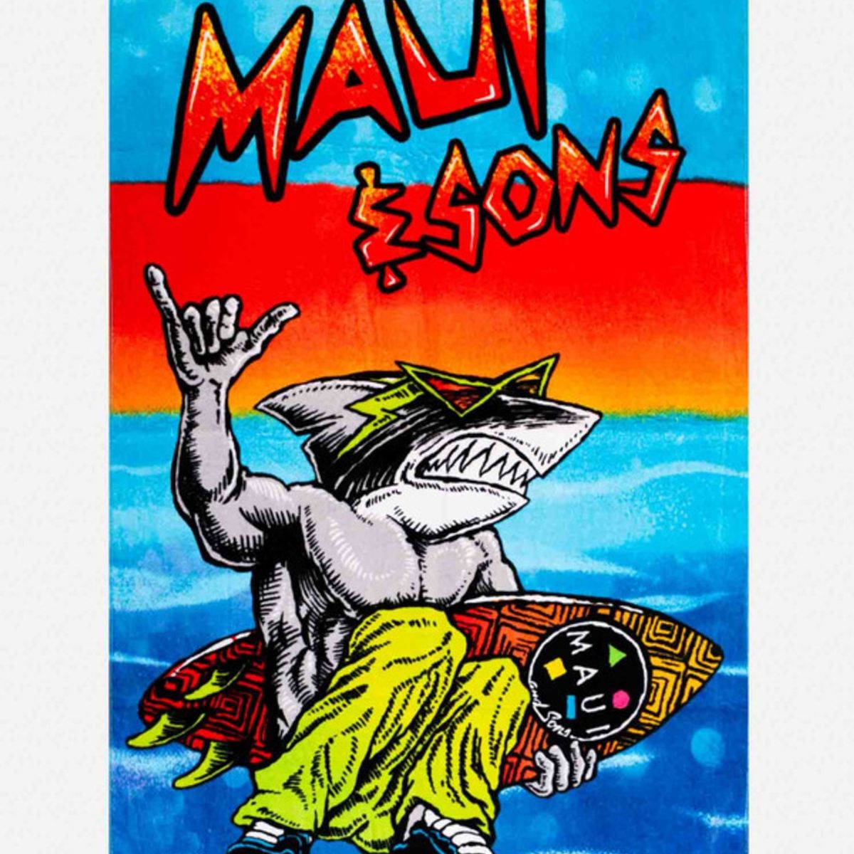 MAUI AND SONS - Toalla Local Shark Multicolor Infantil Maui and sons