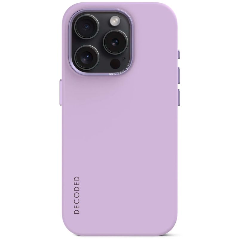 DECODED - Funda silicona MagSafe iPhone 15 Pro Max Decoded Lavanda