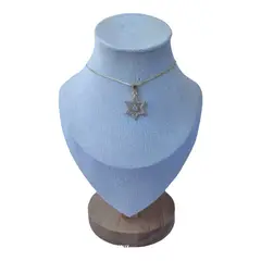 GENERICO - Collar estrellas circones de plata 925 bañado en oro de 18 k