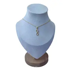 GENERICO - Collar infinito circones de plata 925 bañado en oro de 18k