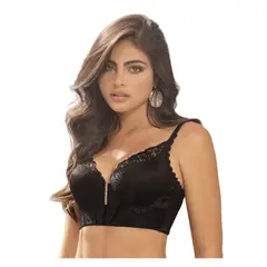 CAROL - Sostén Colombiano tipo bustier con encaje y tull I1-10012