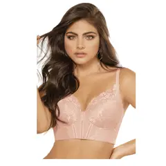 CAROL - Sostén Colombiano tipo bustier con encaje y tull I1-10012