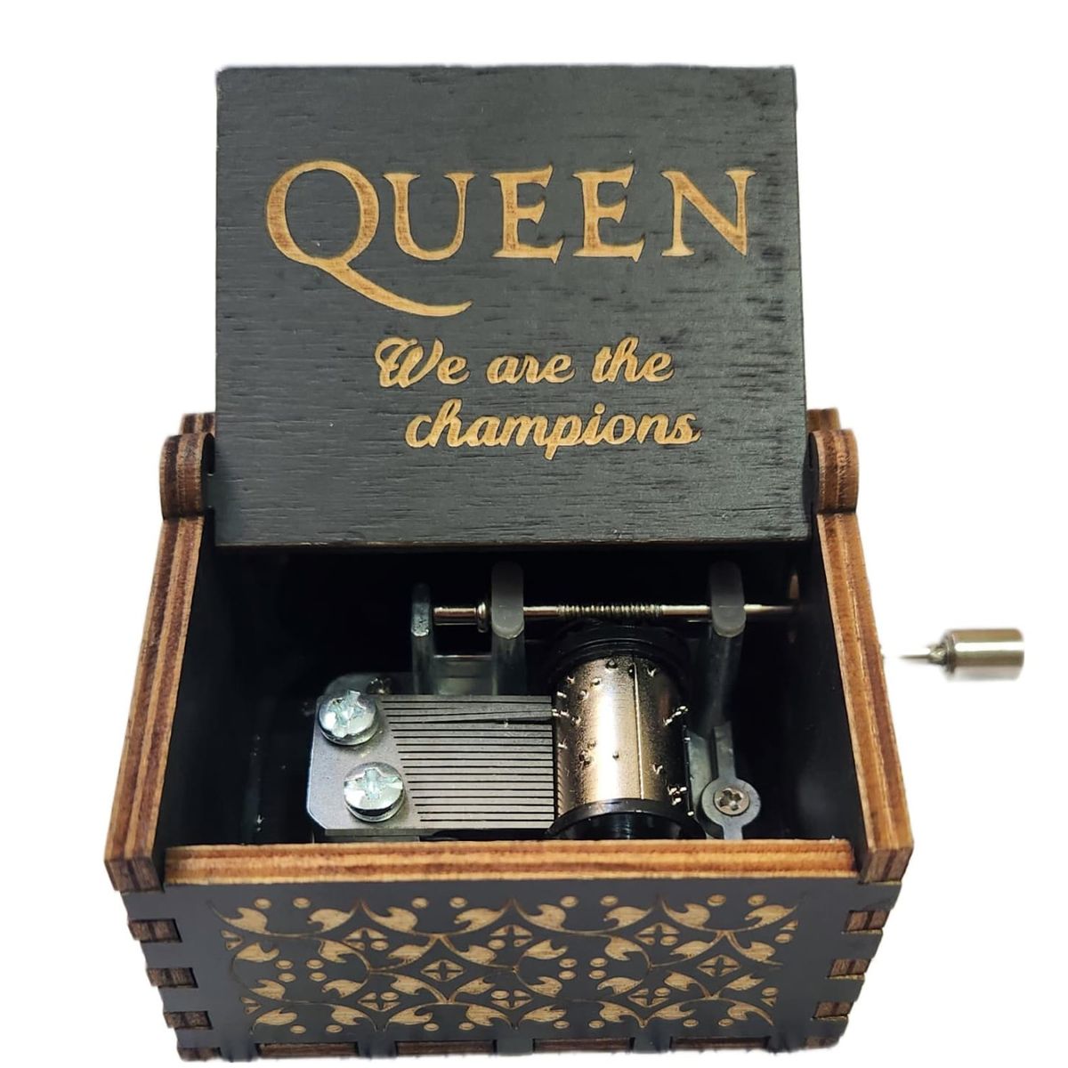 GENERICO - CAJA MUSICAL QUEEN WE ARE THE CHAMPIONS NEGRA