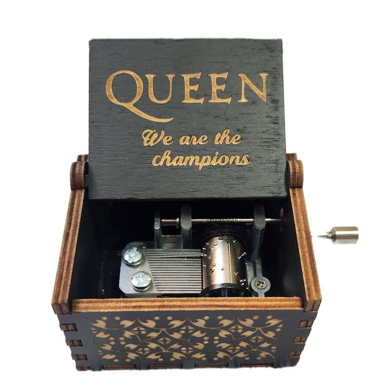 GENERICO - CAJA MUSICAL QUEEN WE ARE THE CHAMPIONS NEGRA