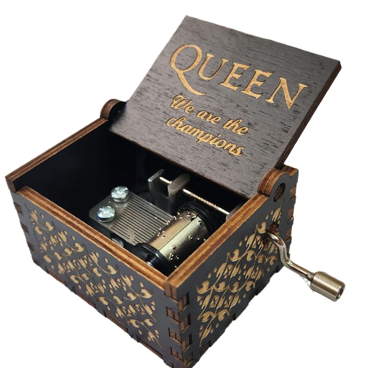GENERICO - CAJA MUSICAL QUEEN WE ARE THE CHAMPIONS NEGRA