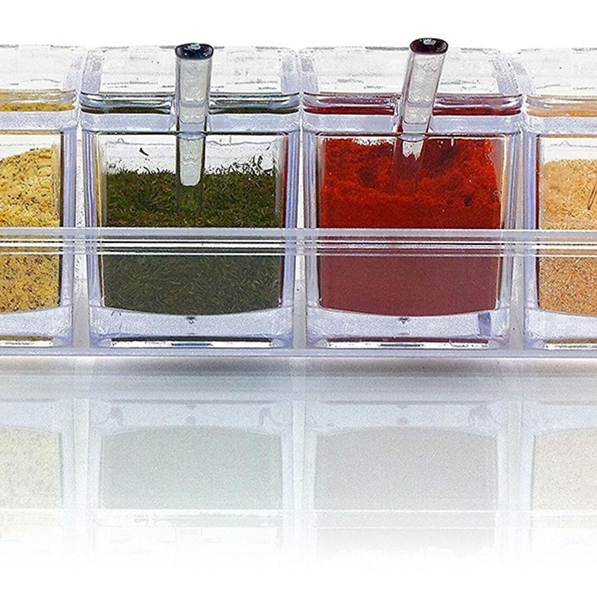 GENERICO - Condimentero Especiero Recipientes Para Especies 4 Unidades