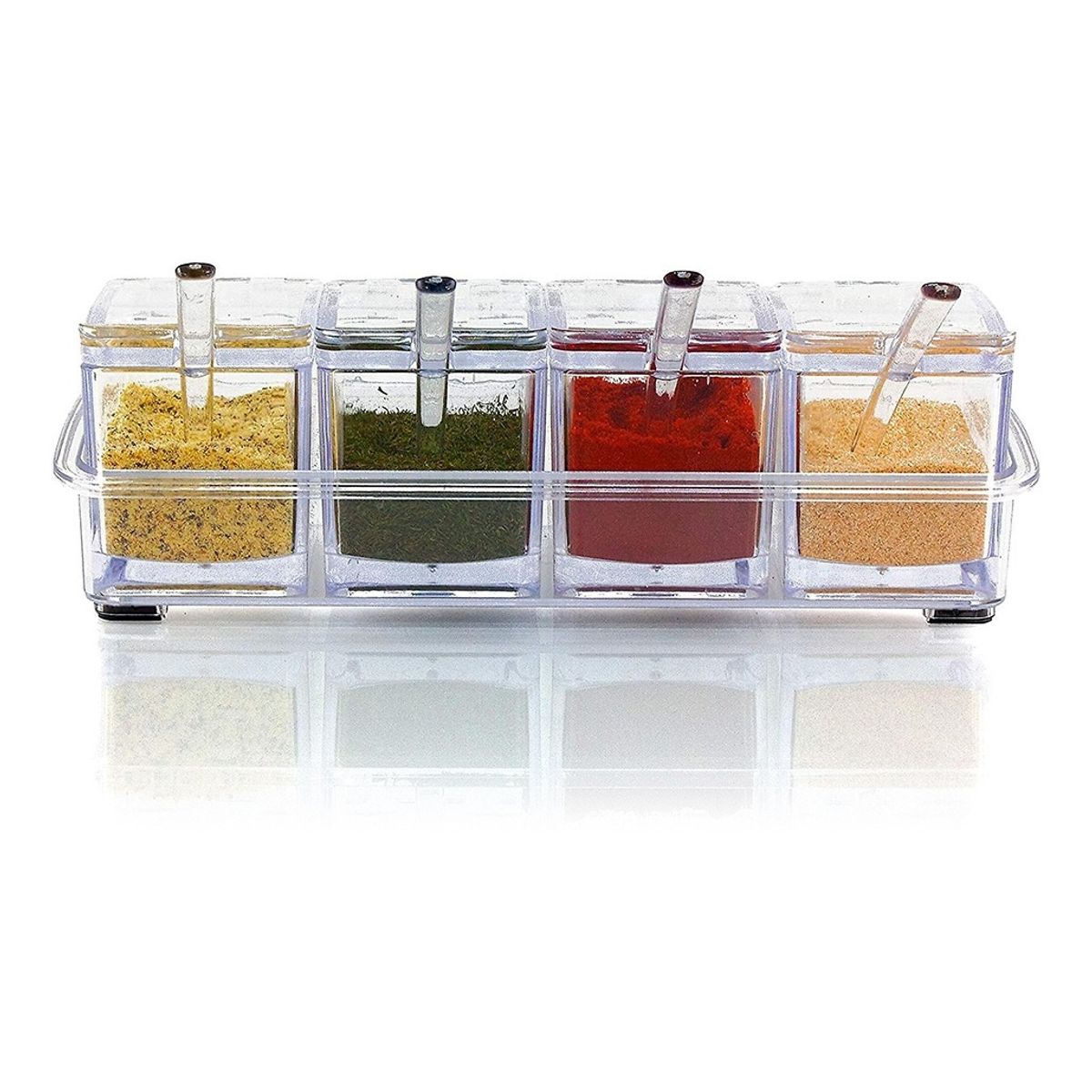 GENERICO - Condimentero Especiero Recipientes Para Especies 4 Unidades