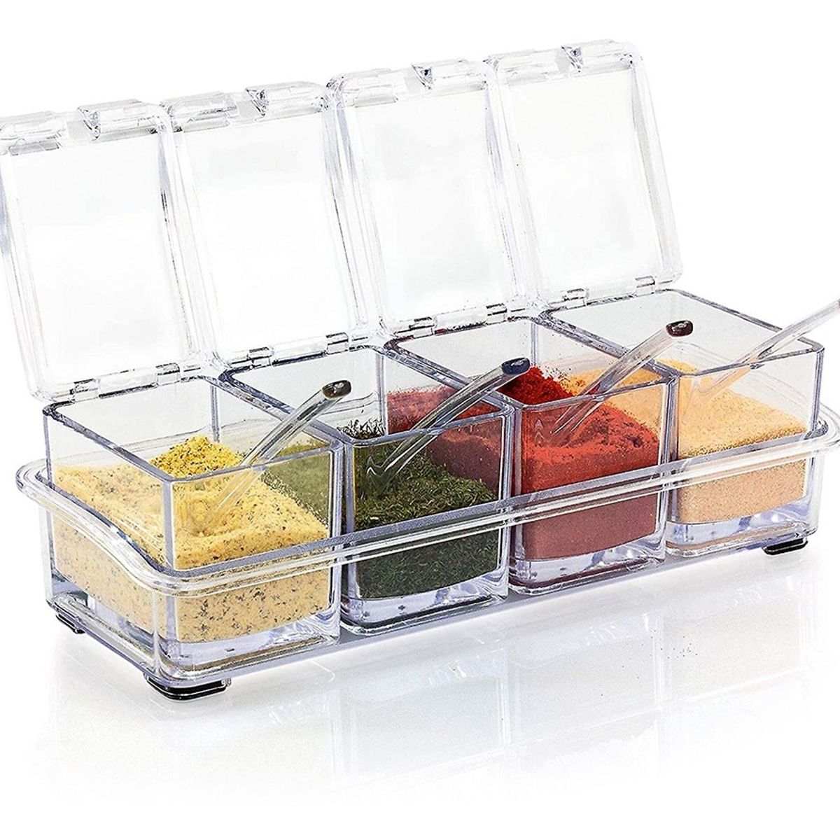 GENERICO - Condimentero Especiero Recipientes Para Especies 4 Unidades