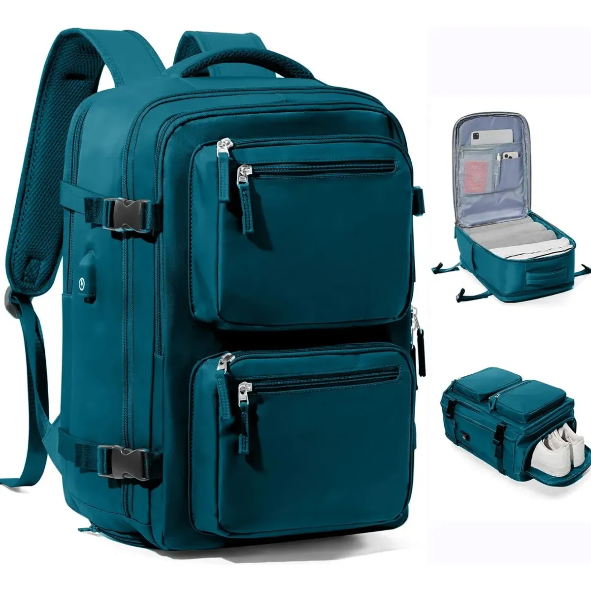 EVERSO - Mochila Viaje Impermeable Antirrobo Con Puerto Usb Notebook