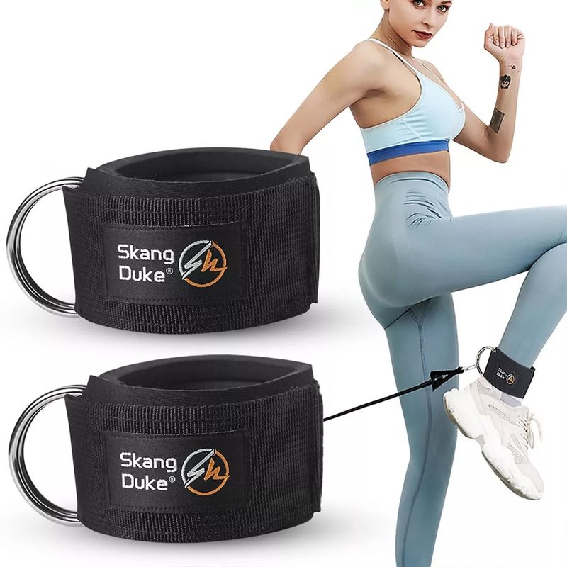 EDWINAYY - Par Tobilleras Para Polea Enganche Gym Glúteos Maquina Polea