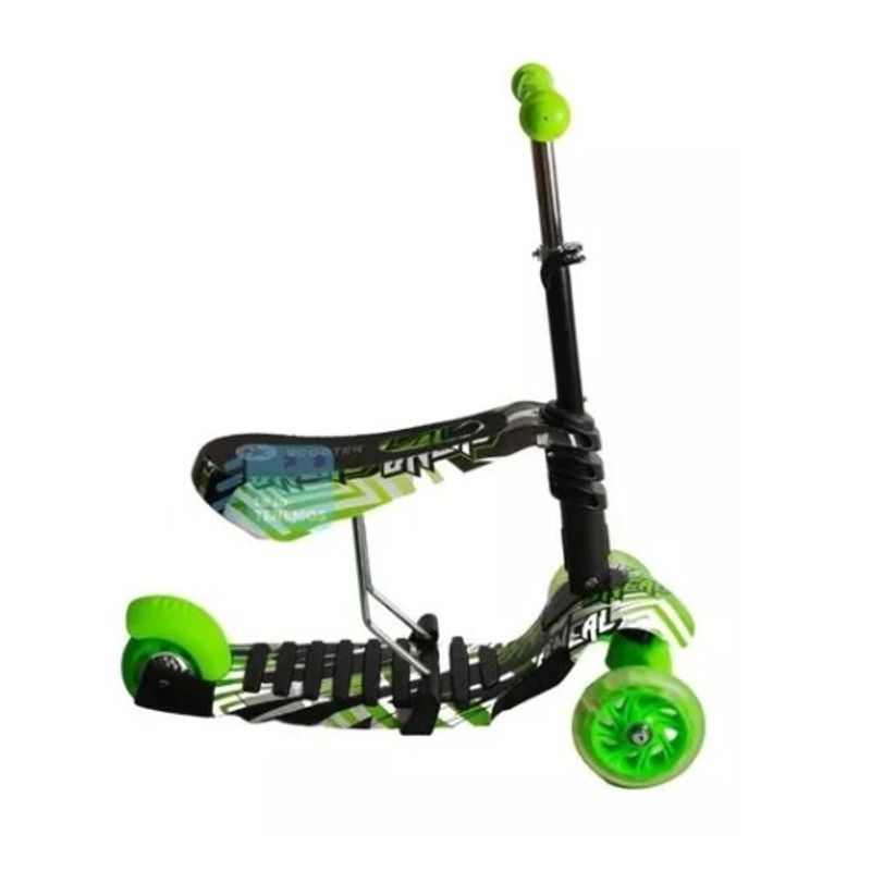 GENERICO - Monopatín Diseño Scooter Ruedas Luz Led + Asiento   SG103031