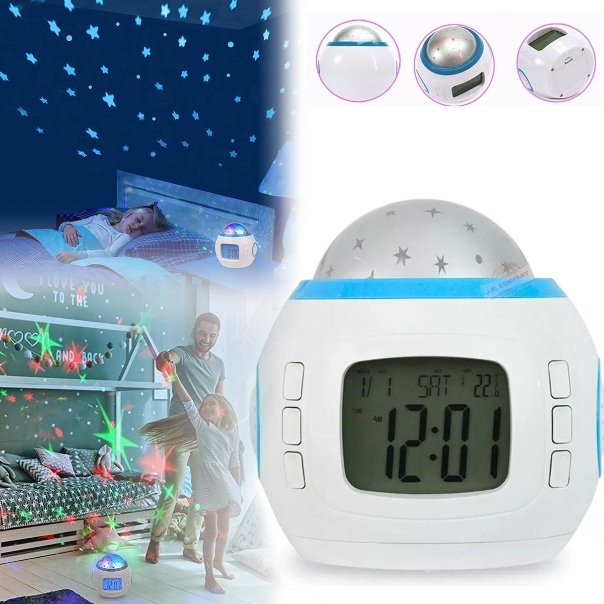 EDWINAYY - Relojes Despertador Digital Led Estrellas Colores Ni?os