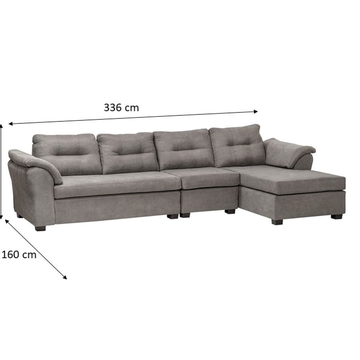 DECOOUTLET - Seccional Laos XL Intercambiable Tela Chocolate