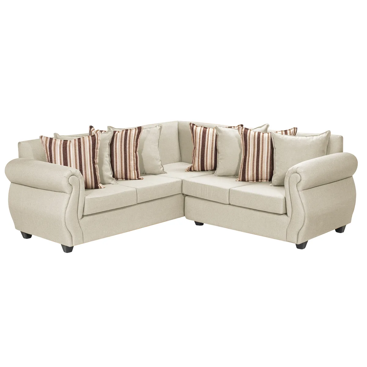 DECOOUTLET - Seccional Milán 3.2 Tela Beige Claro