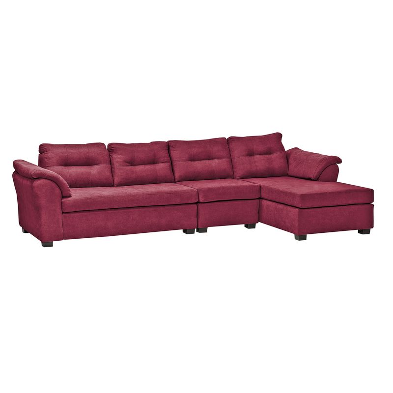 DECOOUTLET - Seccional Laos XL Intercambiable Tela Burdeo