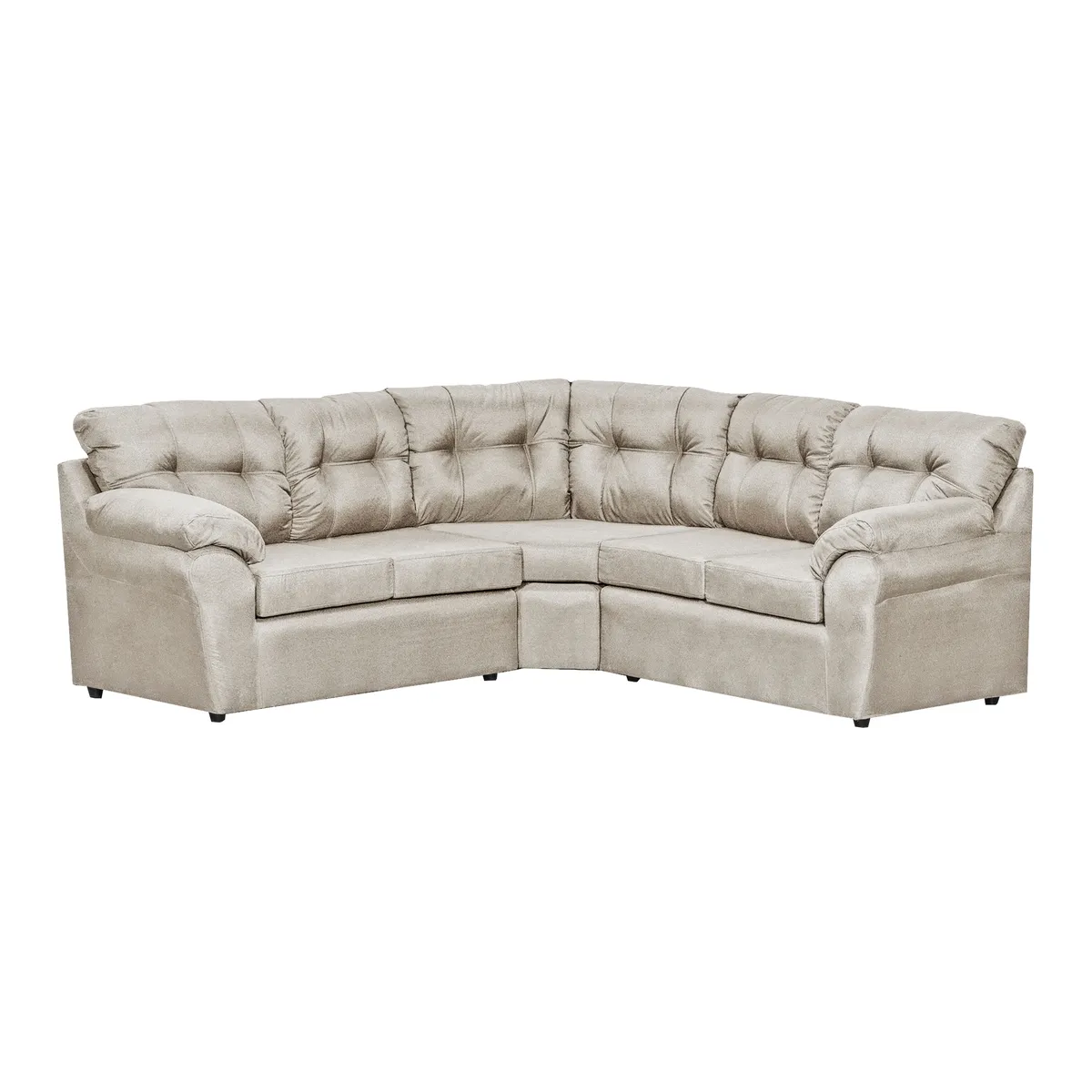 DECOOUTLET - Seccional Polonia 212 Tela Beige Claro…