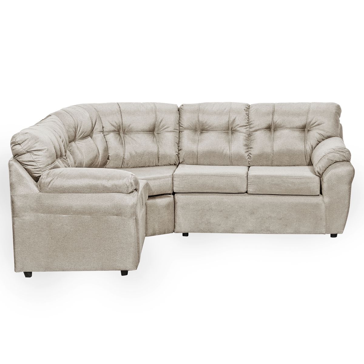 DECOOUTLET - Seccional Polonia 212 Tela Beige Claro…