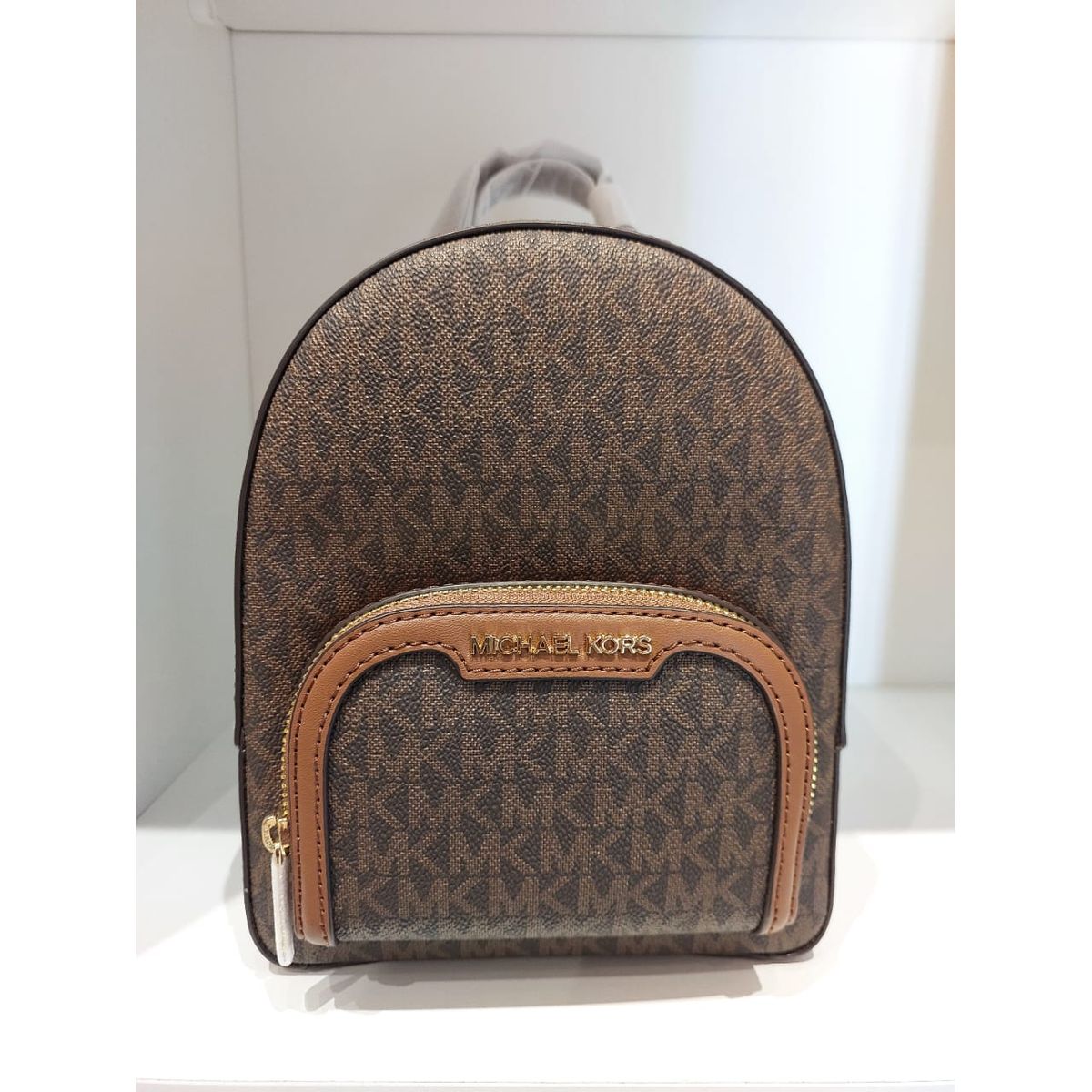 MICHAEL KORS - Mochila Michael Kors Jaycee XS monograma cafe convertible