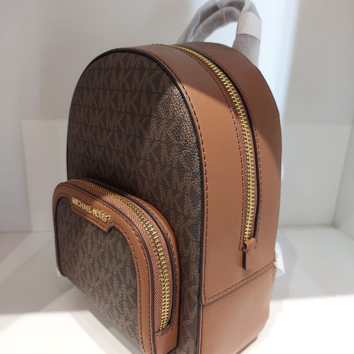 MICHAEL KORS - Mochila Michael Kors Jaycee XS monograma cafe convertible