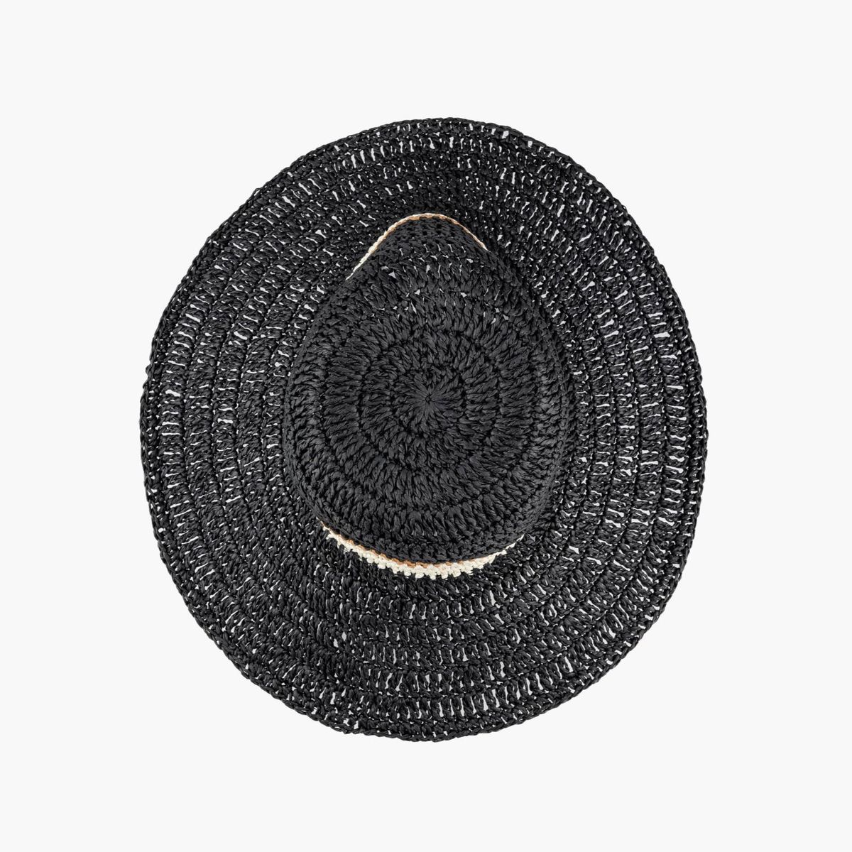 LOUNGE - Sombrero Mujer Franja Bicolor Negro