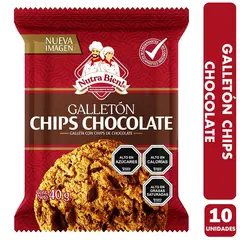 NUTRA BIEN - Pack De Galletón Chips Chocolate (pack De 10 Un)