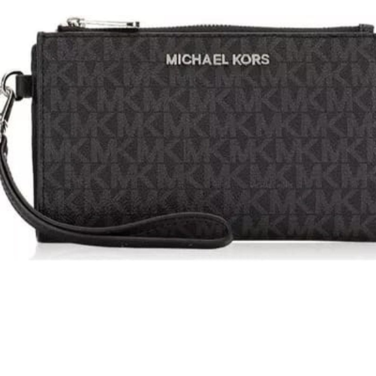 MICHAEL KORS - Billetera Michael Kors Jet Set Travel Double Zip Wristlet -  Black M