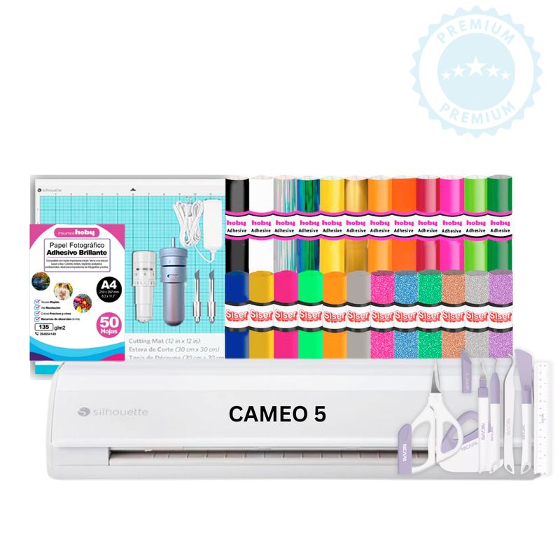 SILHOUETTE - cameo 5 blanca + insumos K132