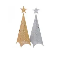 GENERICO - Árbol Pirámide de Navidad con Luz LED, Diseño Metálico, 1.5 metros