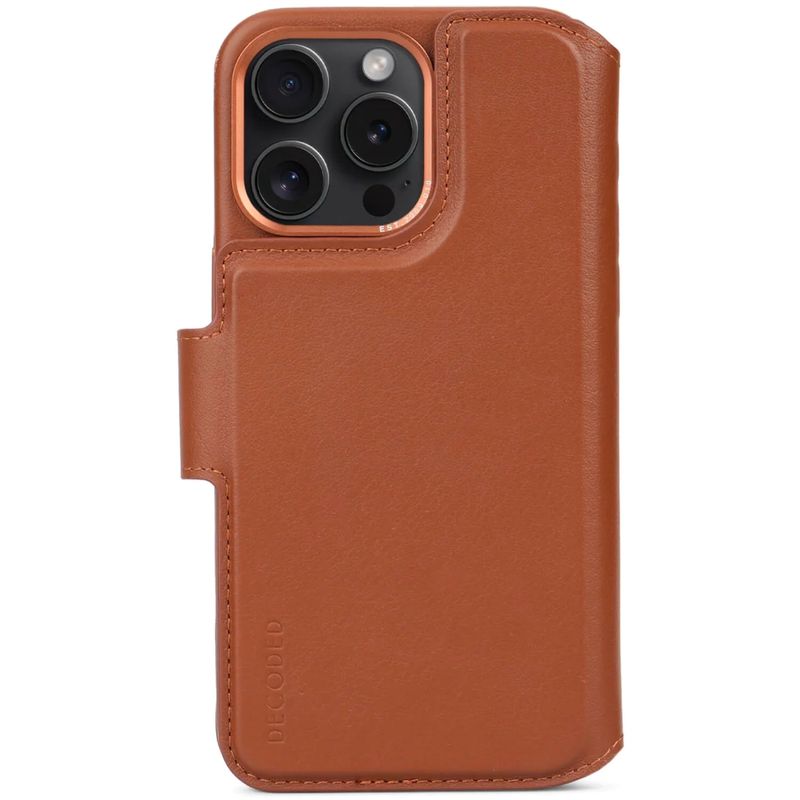 DECODED - Funda cuero Wallet MagSafe iPhone 15 Pro Max Decoded Café