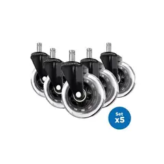 GENERICO - Ruedas Para Silla Escritorio Tipo Roller Set 5 Universales