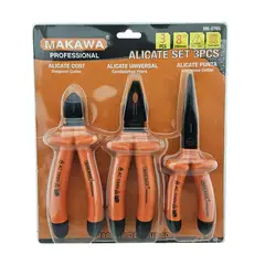 MAKAWA - Kit Set Juego De Alicates Aislados 3 Piezas Mk0765
