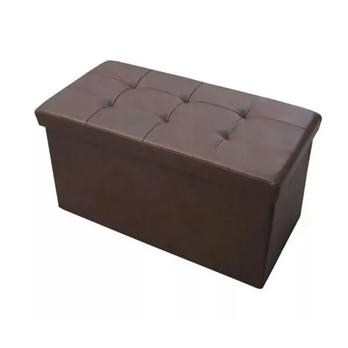 GENERICO - Puff Baúl Organizador Rectangular Cafe sw020