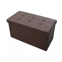 Puff Baúl Organizador Rectangular Cafe sw020