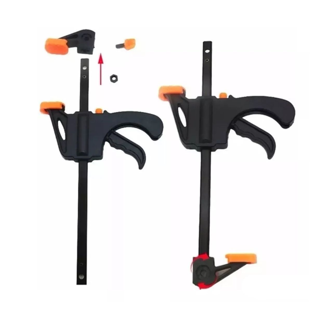MAKAWA - Pack 2 Prensa Rapida Sargento Madera Carpintero 24 Pulgadas