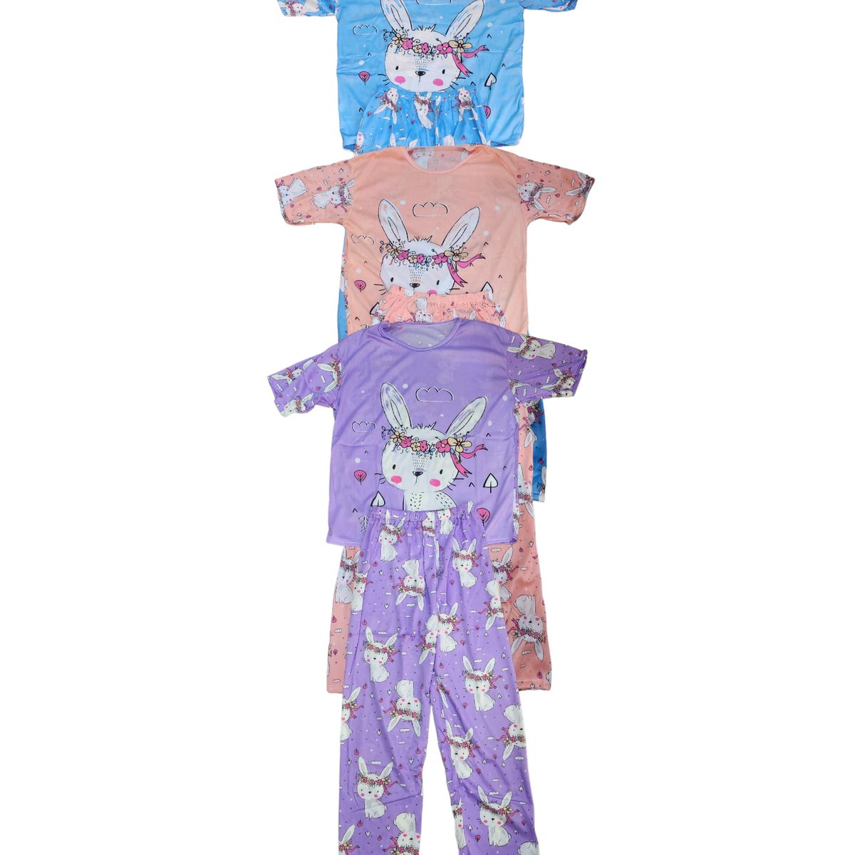 AGW - Pack 3 Pijamas Mujer Largo Coneja
